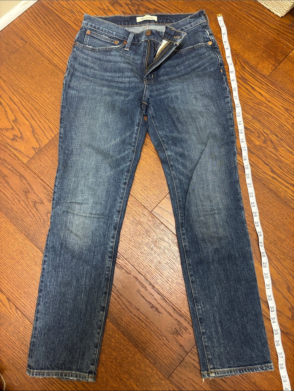 Madewell Straight-Leg Jeans in Dark Blue Wash
